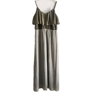 Teen Vogue for Mystylelab Macy's Green Boho Pop Over Spaghetti Strap Dress L